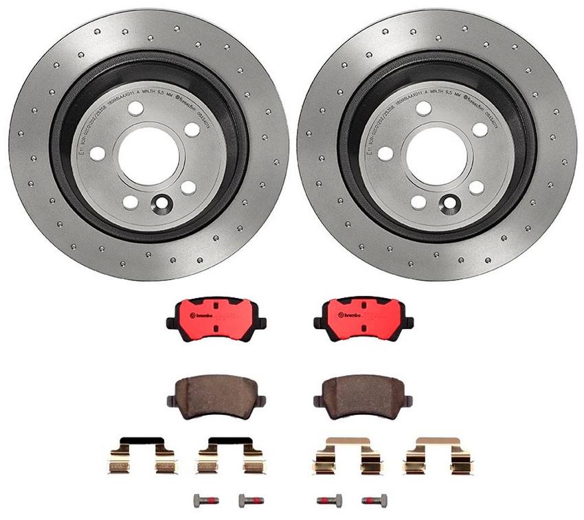 Land Rover Brembo Brakes Kit Pads and Rotors Rear (302mm) (Xtra